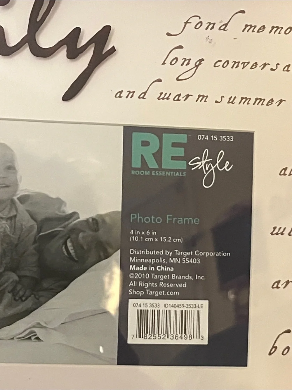 REstyle 'Family' Decorative Brown Picture Frame